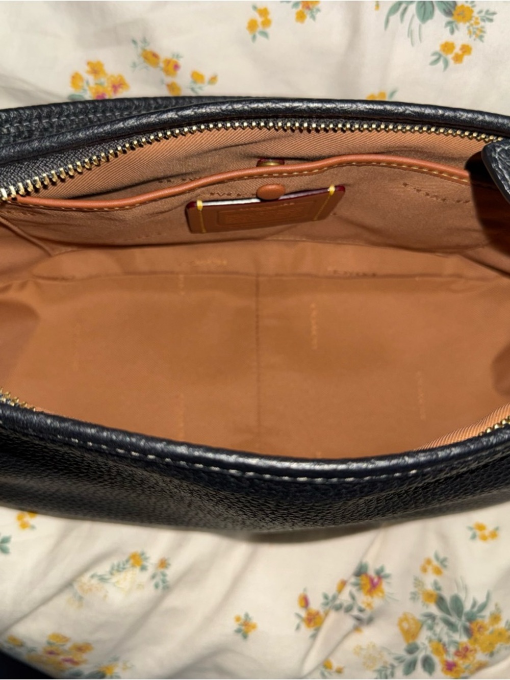 Coach Cary Small Soft Black Pebble Leather Crossbody Bag - Picture 4 of 11